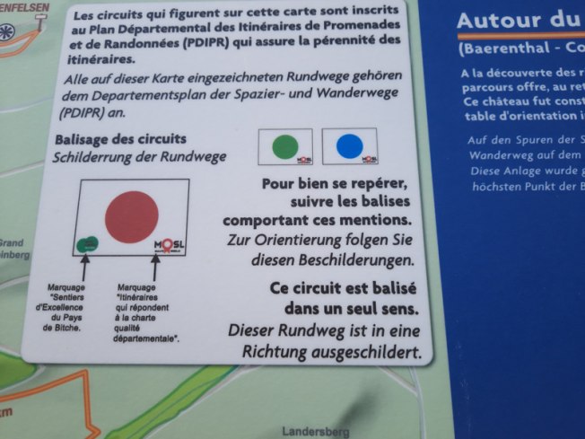 Panneau d'explication du Balisage